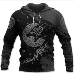 Awesome hoodie 3d all print Triskele Tyr's Fenrir, Grey Hoodie for Men and Women, T-shirt, Zip Hoodies, Sweatshirt NQ254