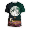 3D all over print girl growing flower on the moon