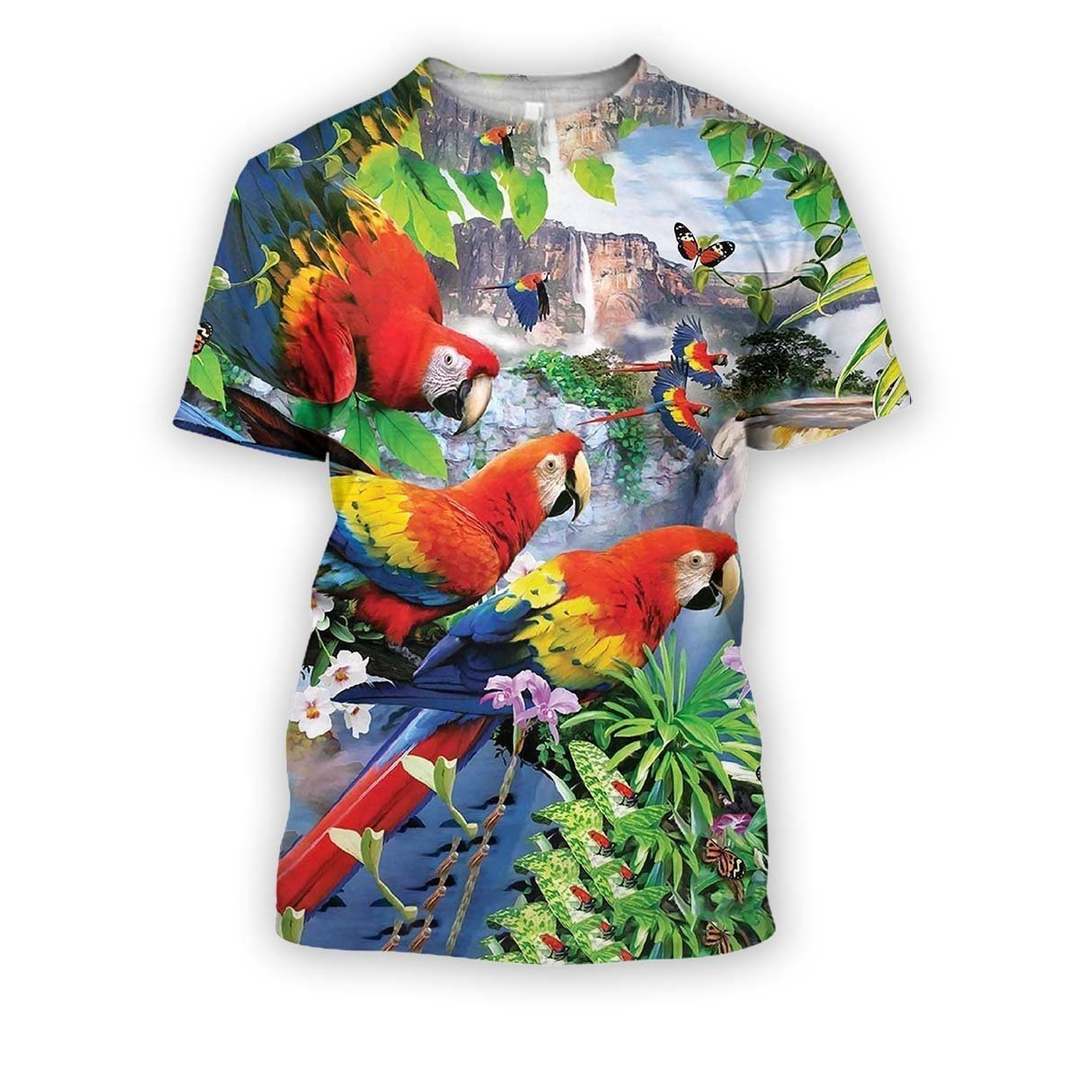 All Over Printed Parrots Shirts H405
