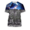3D all over print man looking out galaxy