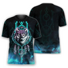 Awesome hoodie 3d all print Turquoise Wolf Dreamcatcher for Men and Women, T-Shirt, Zip Hoodies, Sweatshirt NQ416