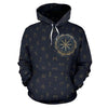 Awesome hoodied 3D ALL Print Viking Helm Of Awe Aegishjalmur Runes-Men and Women Hoodie Zip Hoodies- VN0059