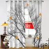 Awesome hoodied Birds And Tree Printed 3D Grommet Window Curtains - HB00033