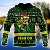 Awesome Hoodie Bass Fishing Fish on Christmas for Men and Women HBC348