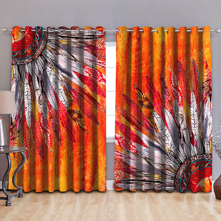 Awesome hoodie - Native American Pattern Blackout Thermal Printed 3D Grommet Window Curtains THC020