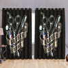 Awesome hoodie - Barber Shop Blackout Thermal Printed 3D Grommet Window Curtains THC017
