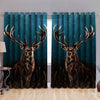 Awesome hoodie - Love Deer Curtain Printed 3D Grommet Window Curtains THC019