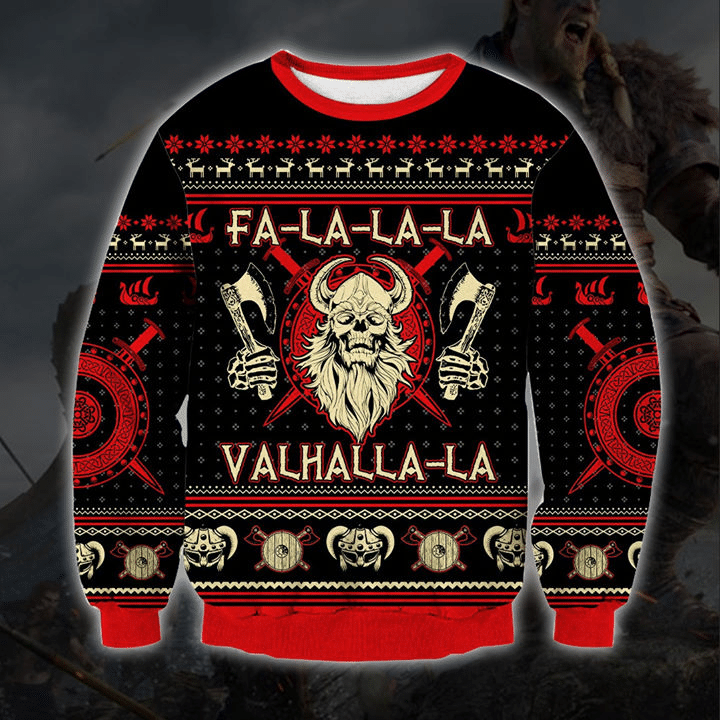 Awesome hoodie 3d all print Valhalla – Vikings for Men and Women Ugly Christmas Sweatshirt NQ432