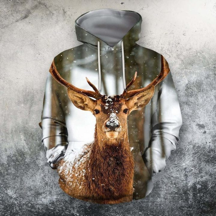 AwesomeHoodie The Reindeer WINTER Unisex Fashion 3D VERY COOL