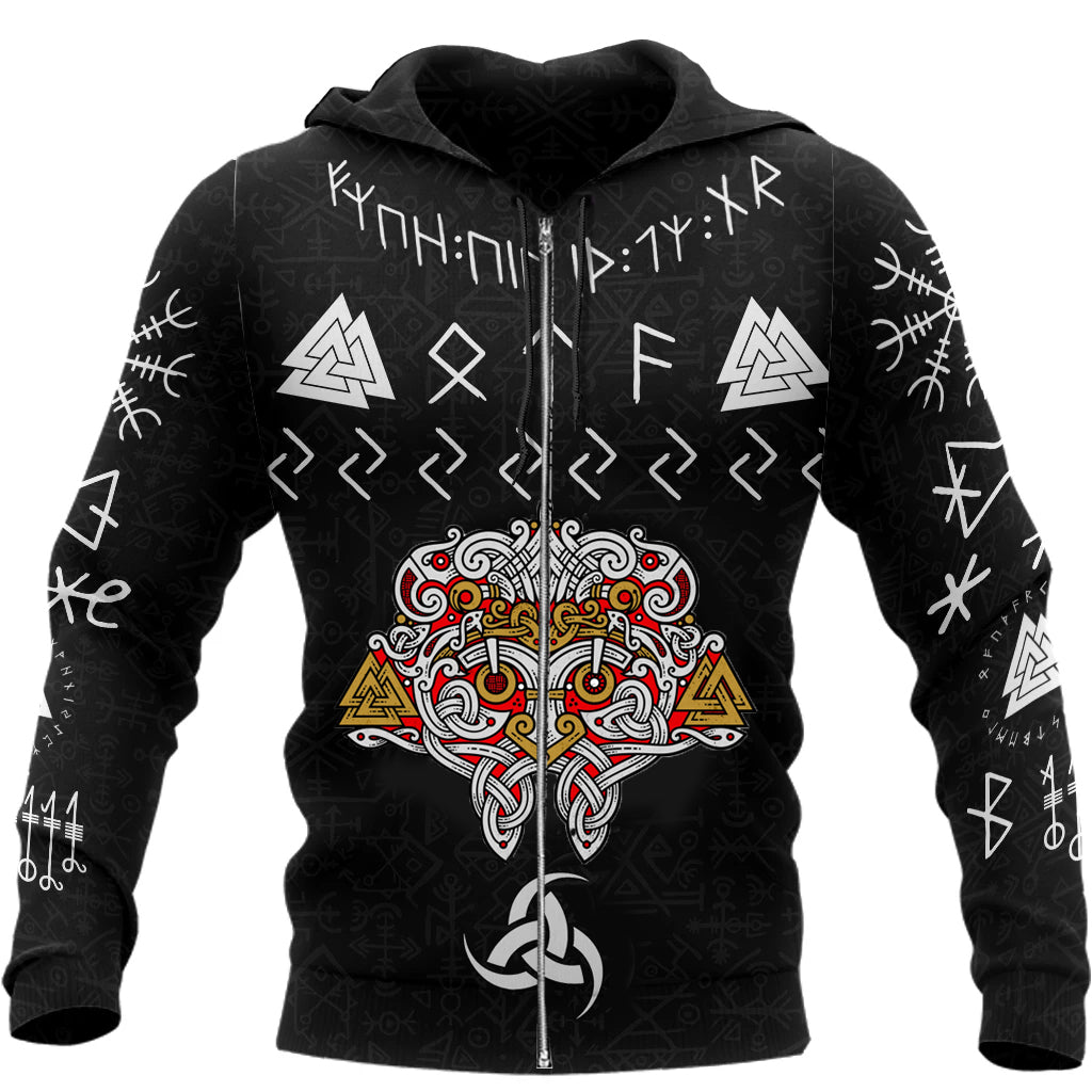 Awesome hoodie 3d all print Vegvisir Horn Of Odin Valknut Hoodie for Men and Women, Zip Hoodies NQ0080