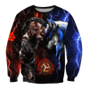 Awesome hoodie 3d all print Viking - Ragnar and Wolf for Men and Women, T-Shirt, Zip Hoodies, Sweatshirt NQ186