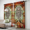 Awesome hoodied Viking Art Printed 3D Grommet Window Curtains NQC0032