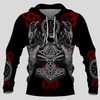 Awesome hoodie 3d all print Raven And Skoll Hati Viking for Men and Women, T-Shirt, Zip Hoodies NQ201