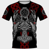 Awesome hoodie 3d all print Raven And Skoll Hati Viking for Men and Women, T-Shirt, Zip Hoodies NQ201