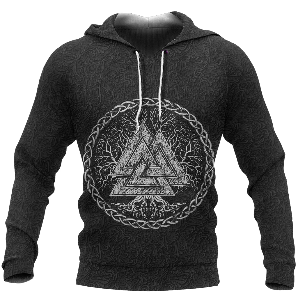 Awesome hoodie 3d all print Viking Hoodie, Yggdrasil Valknut for Men and Women NQ0047