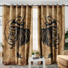 Awesome hoodied Viking Mjolnir Art Printed 3D Grommet Window Curtains NQC0033