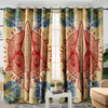Awesome hoodied Viking Printed 3D Grommet Window Curtains NQC0034