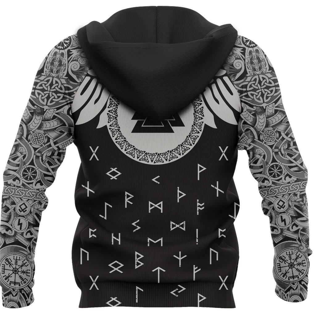 Awesome hoodie 3d all print Viking Pullover Hoodie, Flying Tattoo And Valknut for Men and Women NQ0038