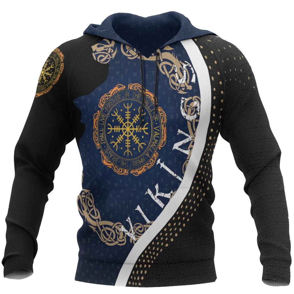 Awesome hoodie 3d all print Viking Pullover Hoodie, Helm Of Awe Aegishjalmur Runes for Men and Women NQ0041