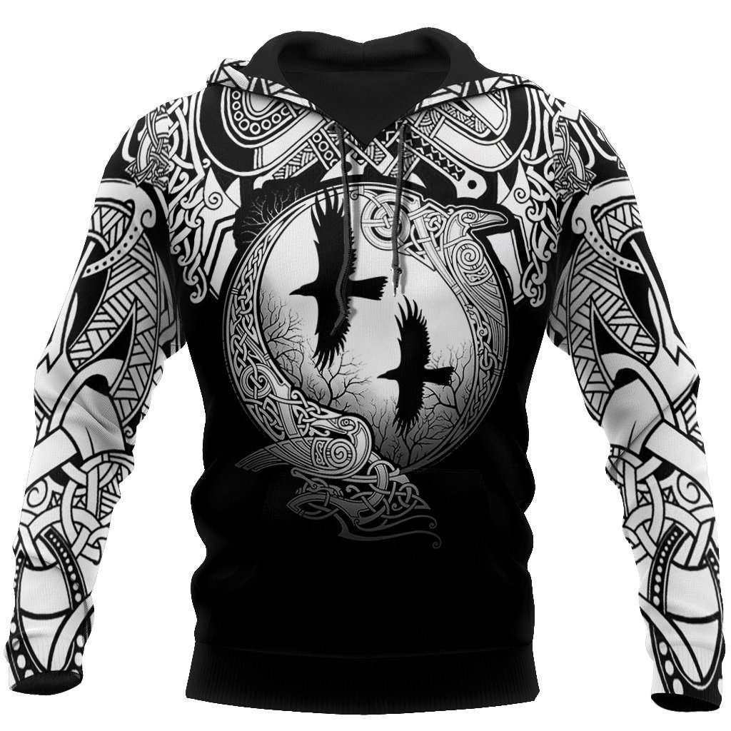 Awesome hoodie 3d all print Viking Raven Hoodie for Men and Women, T-shirt, Zip Hoodies, Sweatshirt NQ195