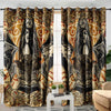 Awesome hoodied Viking Raven Printed 3D Grommet Window Curtains NQC0035