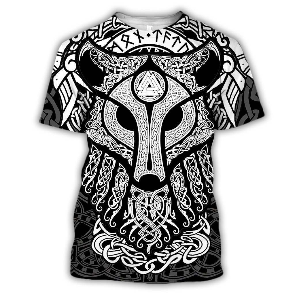 Awesome hoodie 3d all print Viking Symbols Bear for Men and Women, T-Shirt, Zip Hoodies NQ199