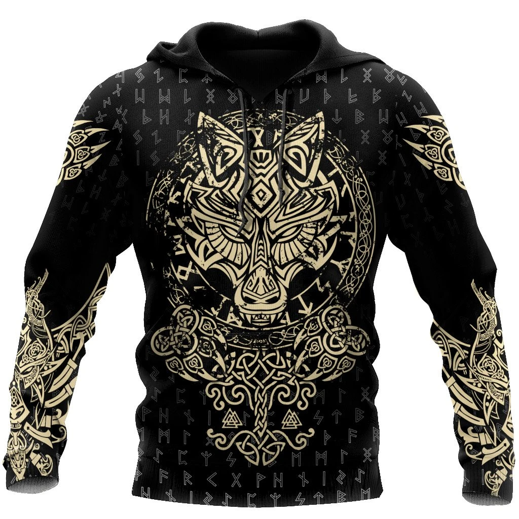 Awesome hoodie 3d all print Viking Wolf Fenrir for Men and Women, T-Shirt, Zip Hoodies, Sweatshirt NQ148