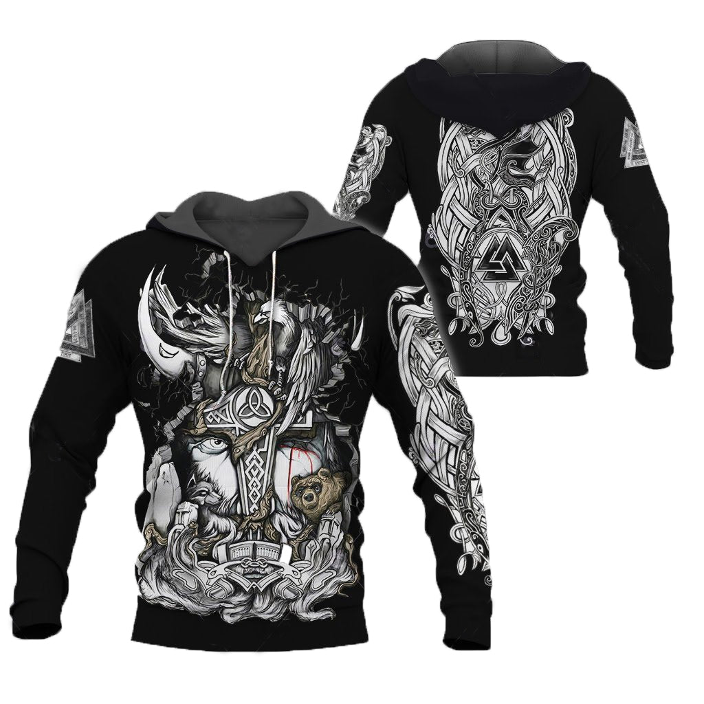 Awesome hoodie 3d all print Viking Hoodie for Men and Women, T-Shirt, Zip Hoodies, Sweatshirt NQ176
