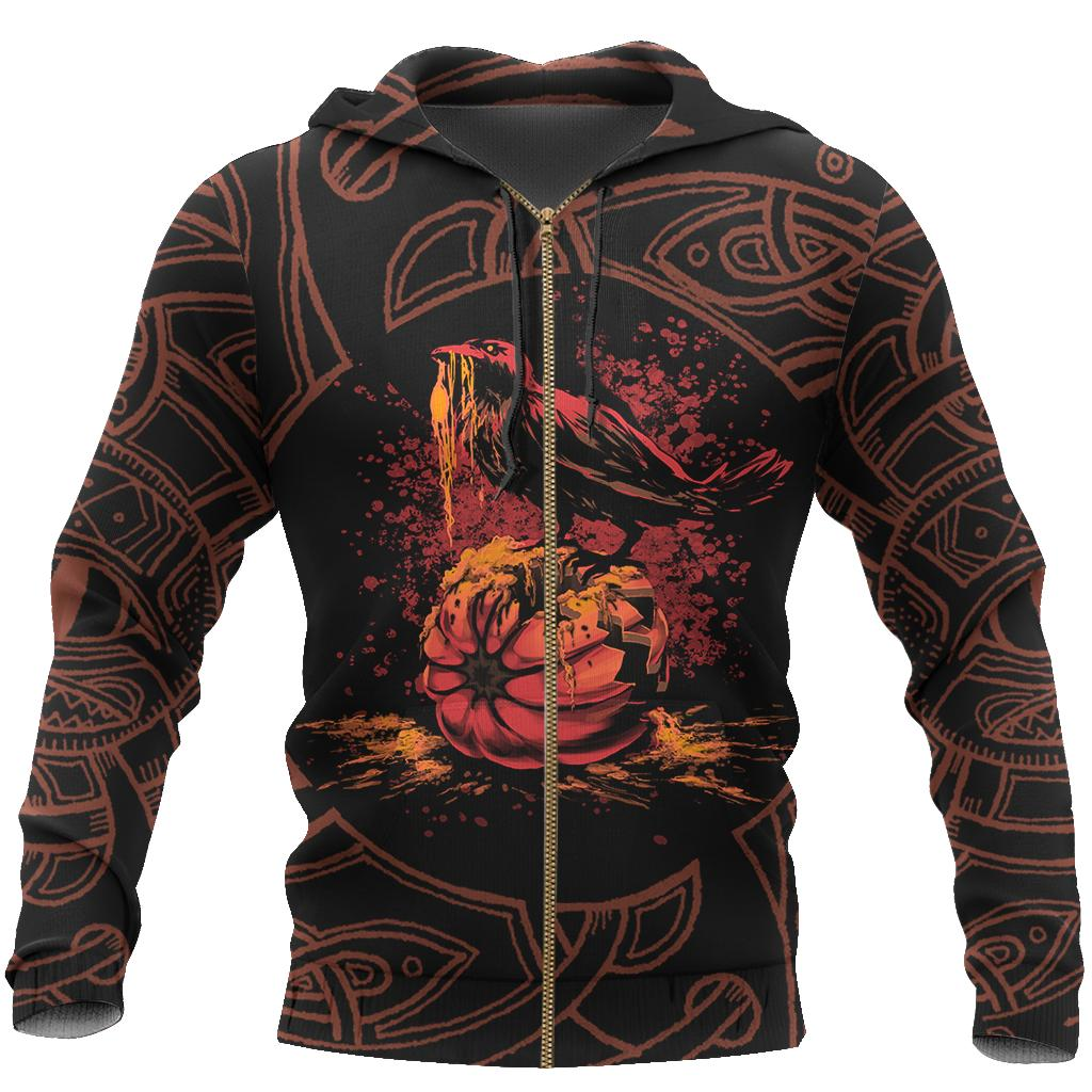 Awesome hoodie 3d all print Vikings - Bird Halloween, T-Shirt, Zip Hoodies, Sweatshirt NQ0069