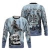 Awesome hoodie 3d all print Vikings Raven &amp; Skull- Electric Blue for Men and Women, T-Shirt, Zip Hoodies, Sweatshirt NQ419