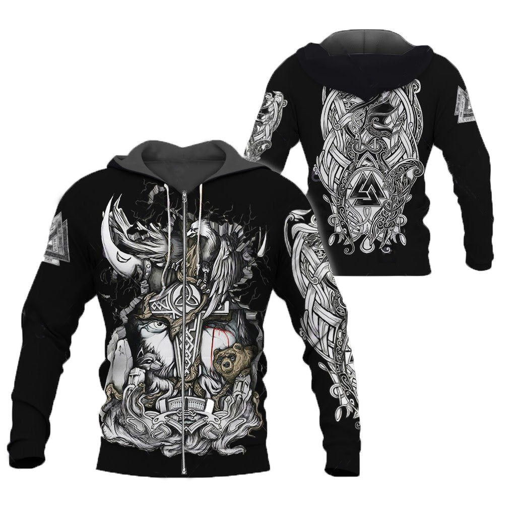 Awesome hoodie 3d all print Viking Hoodie for Men and Women, T-Shirt, Zip Hoodies, Sweatshirt NQ176