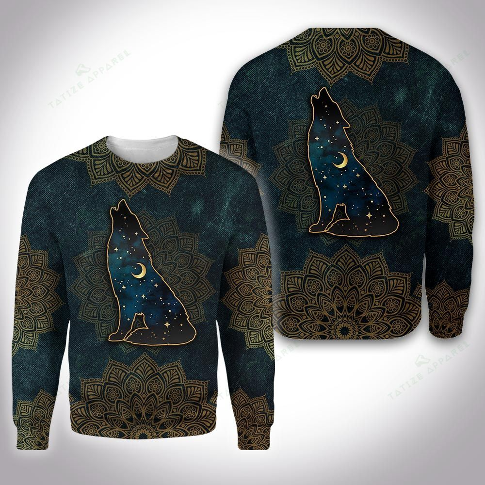 Awesome hoodie 3d all print Wolf Moon for Men and Women, T-Shirt, Zip Hoodies, Sweatshirt NQ402