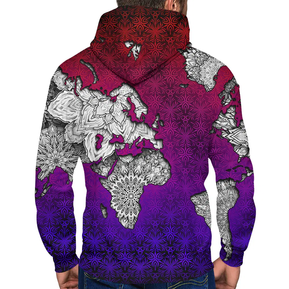 Awesome hoodie 3d all print WORLD MAP Light hoodie for Men and Women, T-Shirt, Zip Hoodies, Sweatshirt NQ220