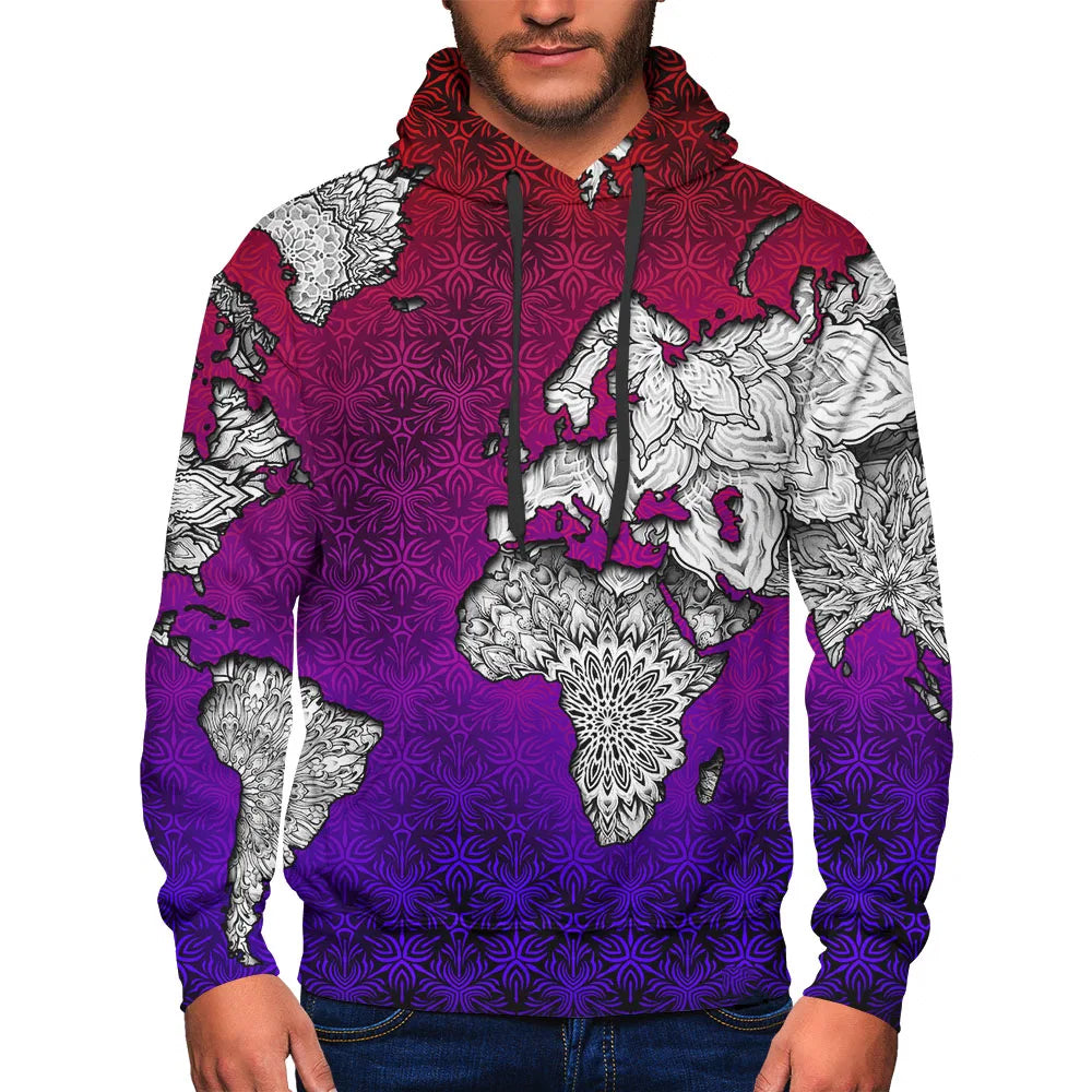 Awesome hoodie 3d all print WORLD MAP Light hoodie for Men and Women, T-Shirt, Zip Hoodies, Sweatshirt NQ220