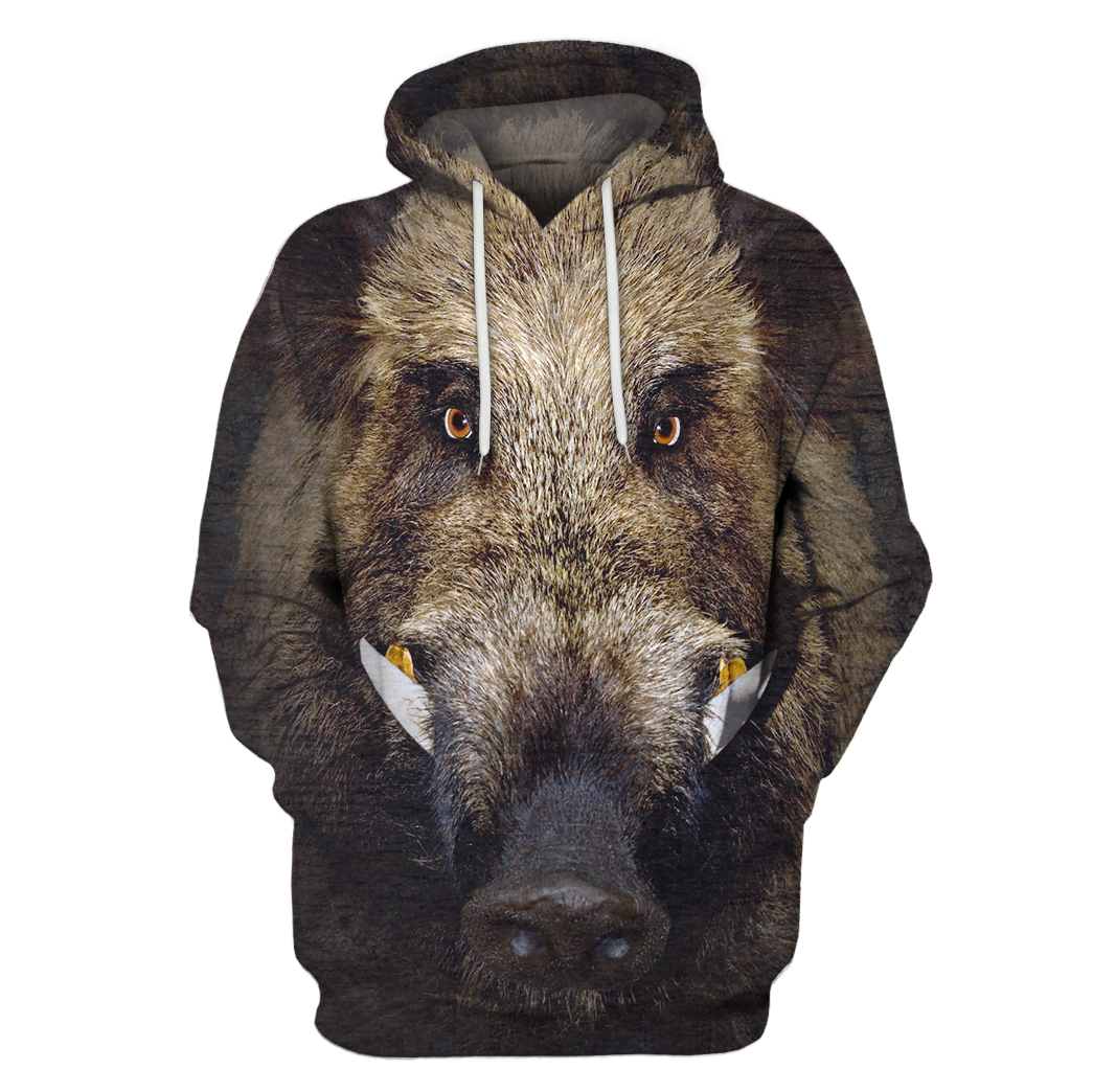 3D All Over Print Hunting Wild Boar Hoodie