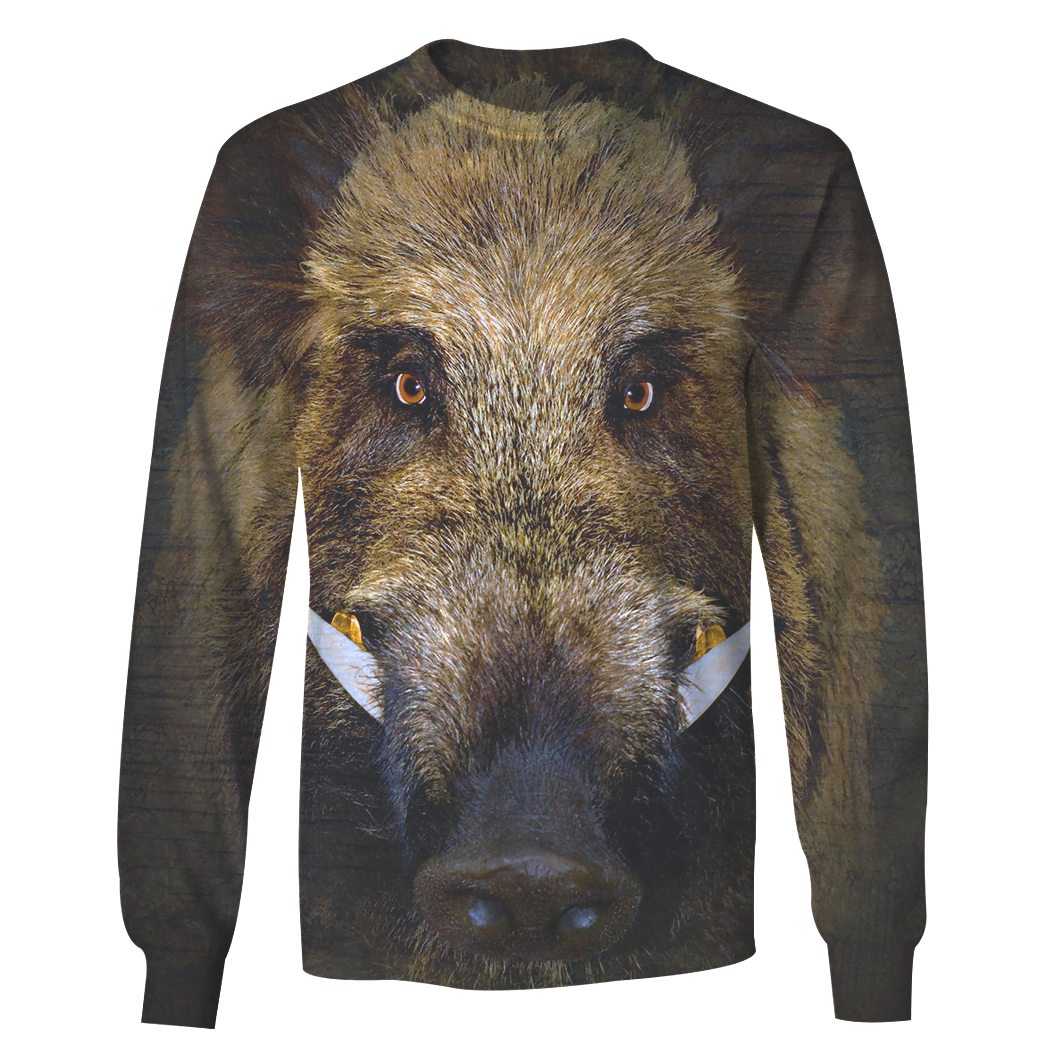 3D All Over Print Hunting Wild Boar Hoodie
