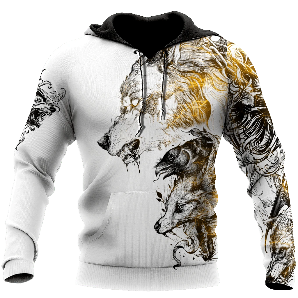 Awesome hoodie 3d all print 3D Wolf Tattoo for Men and Women, T-Shirt, Zip Hoodies, Sweatshirt NQ135