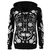 Awesome hoodie 3d all print Women Hoodies Zip Up Tops Fashion Skull Flowers Zip Hoodies NQ0015