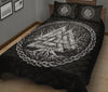 Awesome Hoodied Viking Quilt Bed Set, Yggdrasil Valknut - VNBD0008