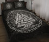 Awesome Hoodied Viking Quilt Bed Set, Yggdrasil Valknut - VNBD0008