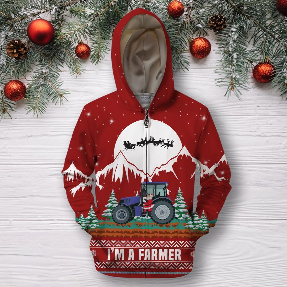 Awesome Hoodie Christmas Farmer for Men and Women HBC330