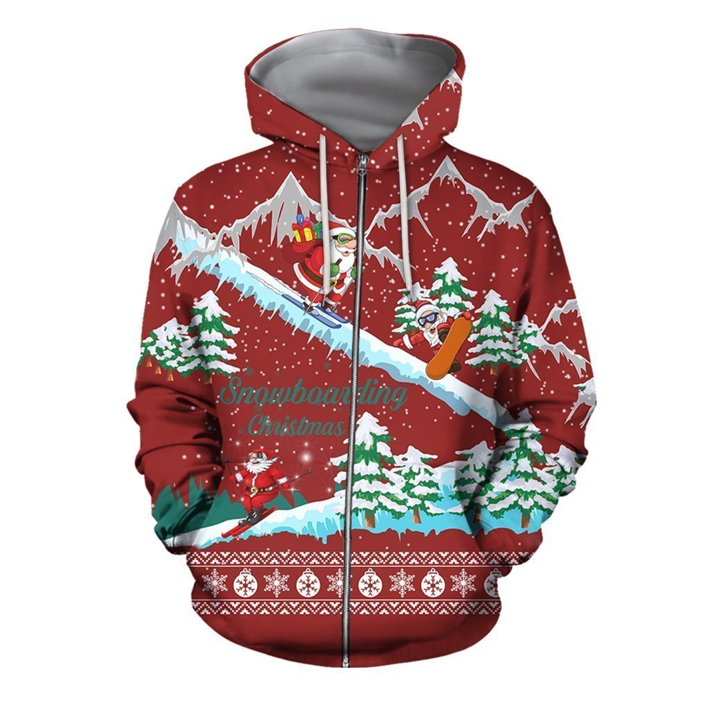 Awesome Hoodie Snowboarding Christmas for Men and Women HBC314