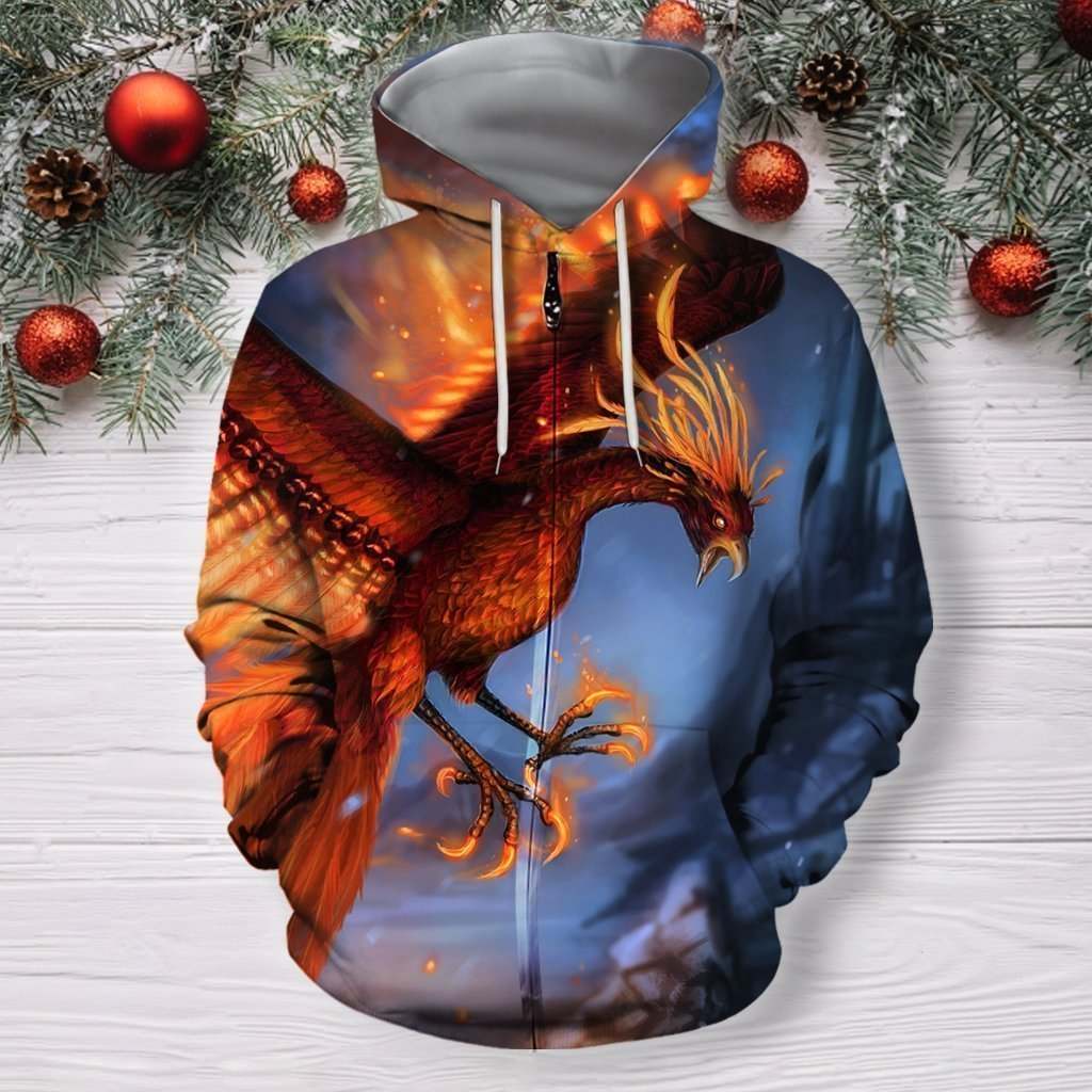 3D All Over Printing Fire Phoenix Shirts