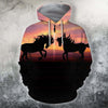 3D All Over Print Horse Silhouette Sunset Shirts