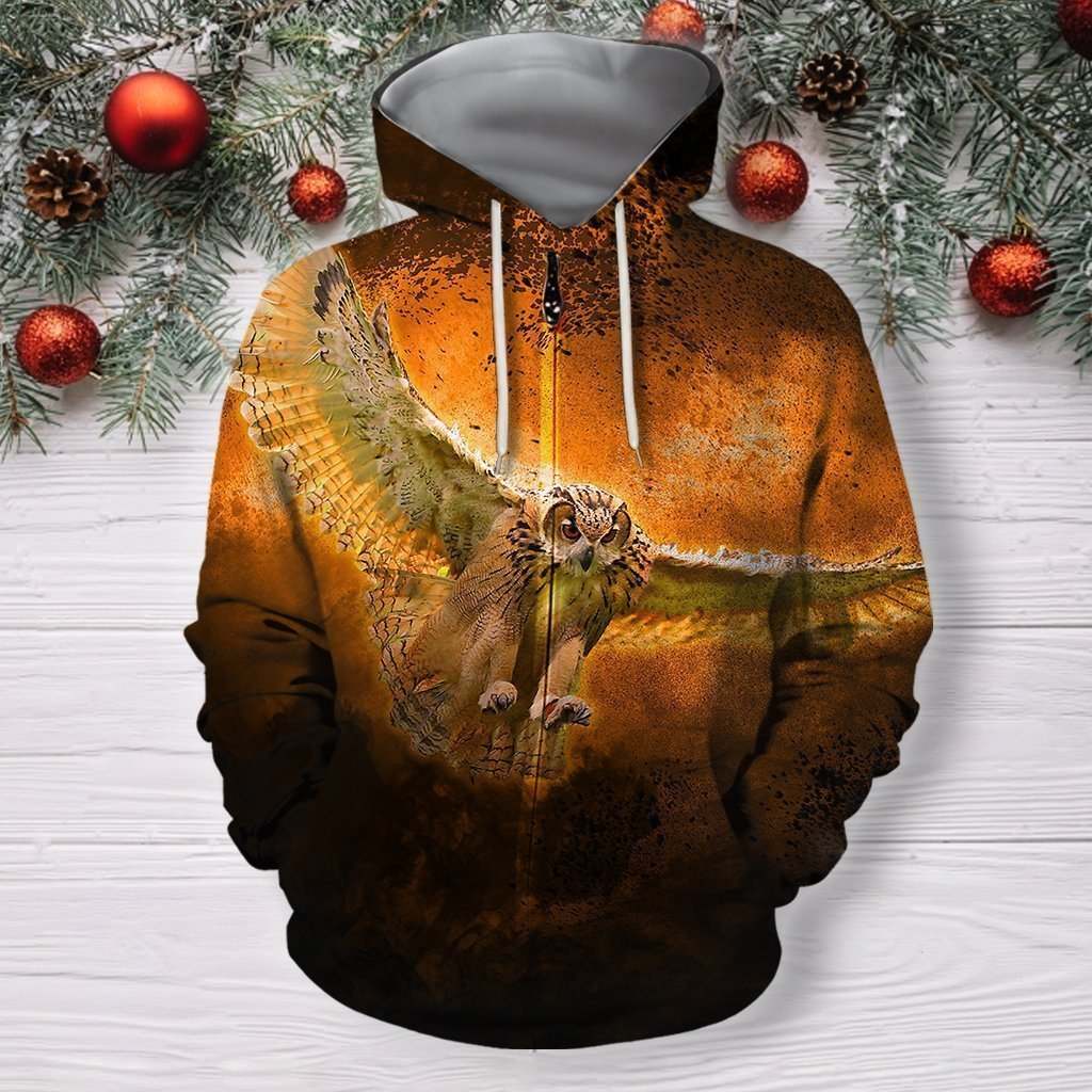 3D All Over Print Owl Shirts