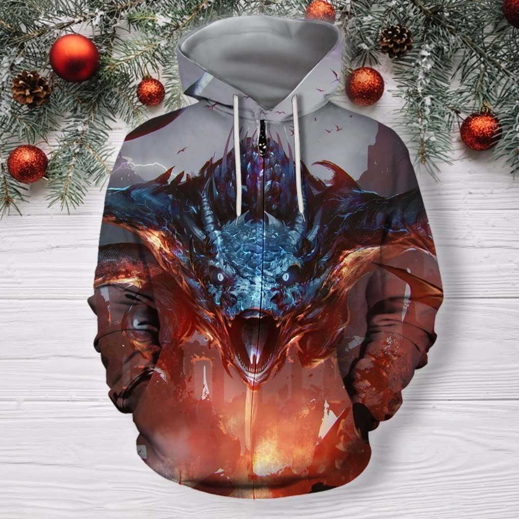 3D AOP Flying Dragon Art Hoodie