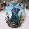3D All Over Print Black Dog Shirts