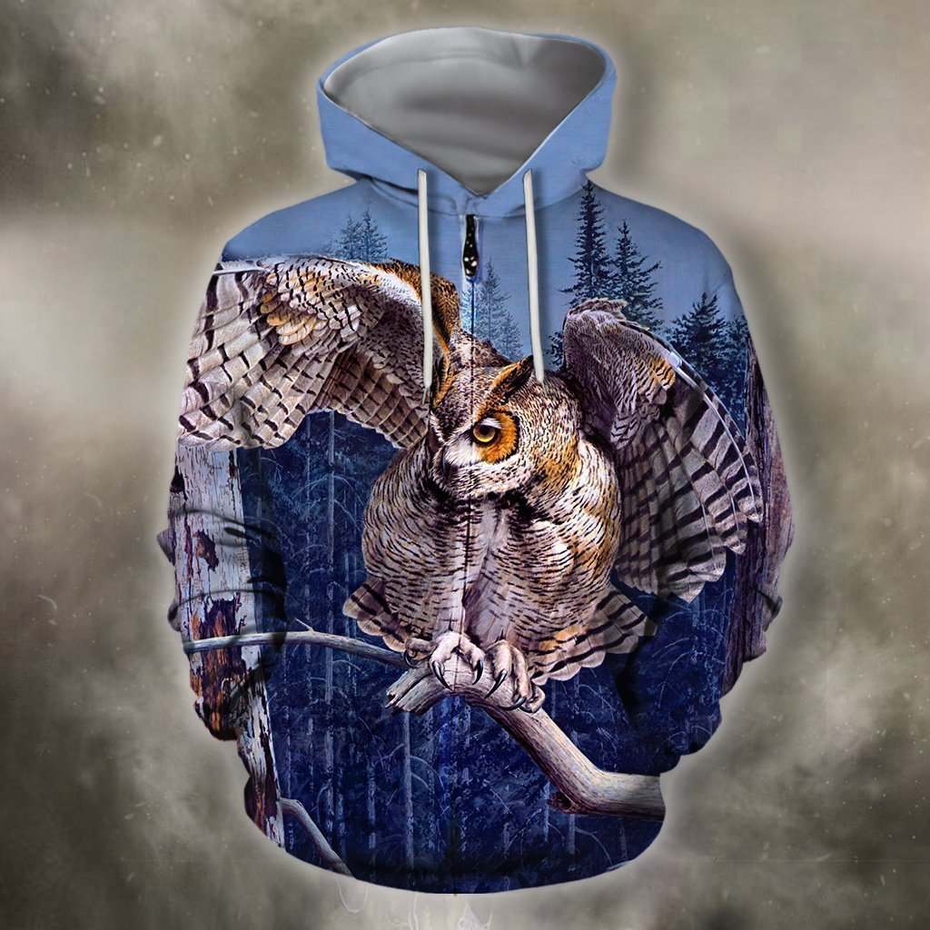 3D All Over Print Snowy Owl Shirts