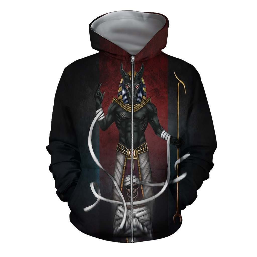 3D All Over Print Egyptian Goddesses Anubis Hoodie