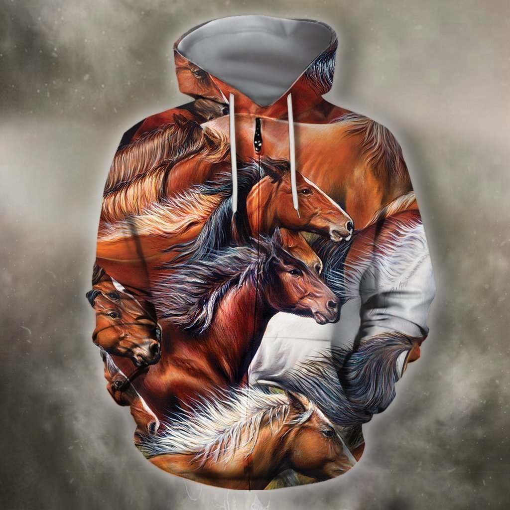 3D All Over Printing Horses Running Shirt